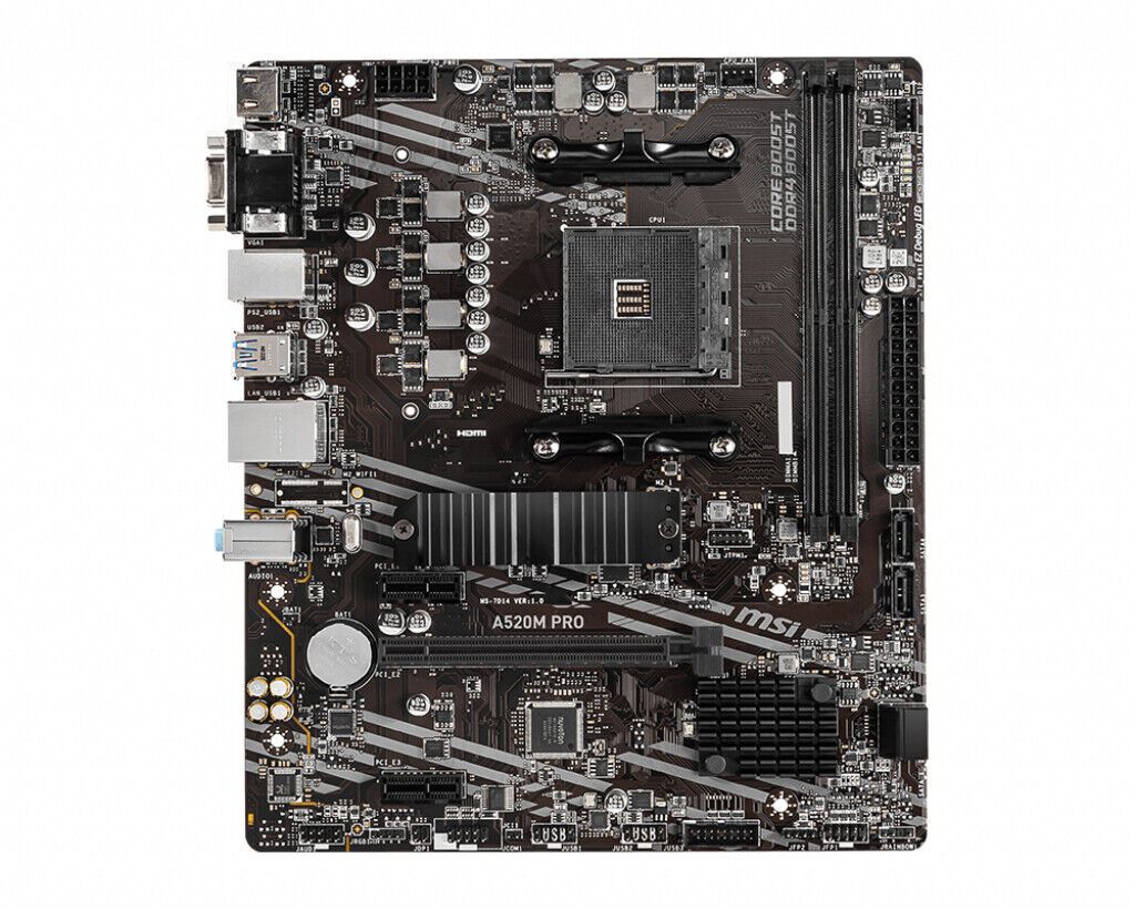MSI AMD A520M Pro AM4 マイクロ ATX DDR4-SDRAM マザーボード