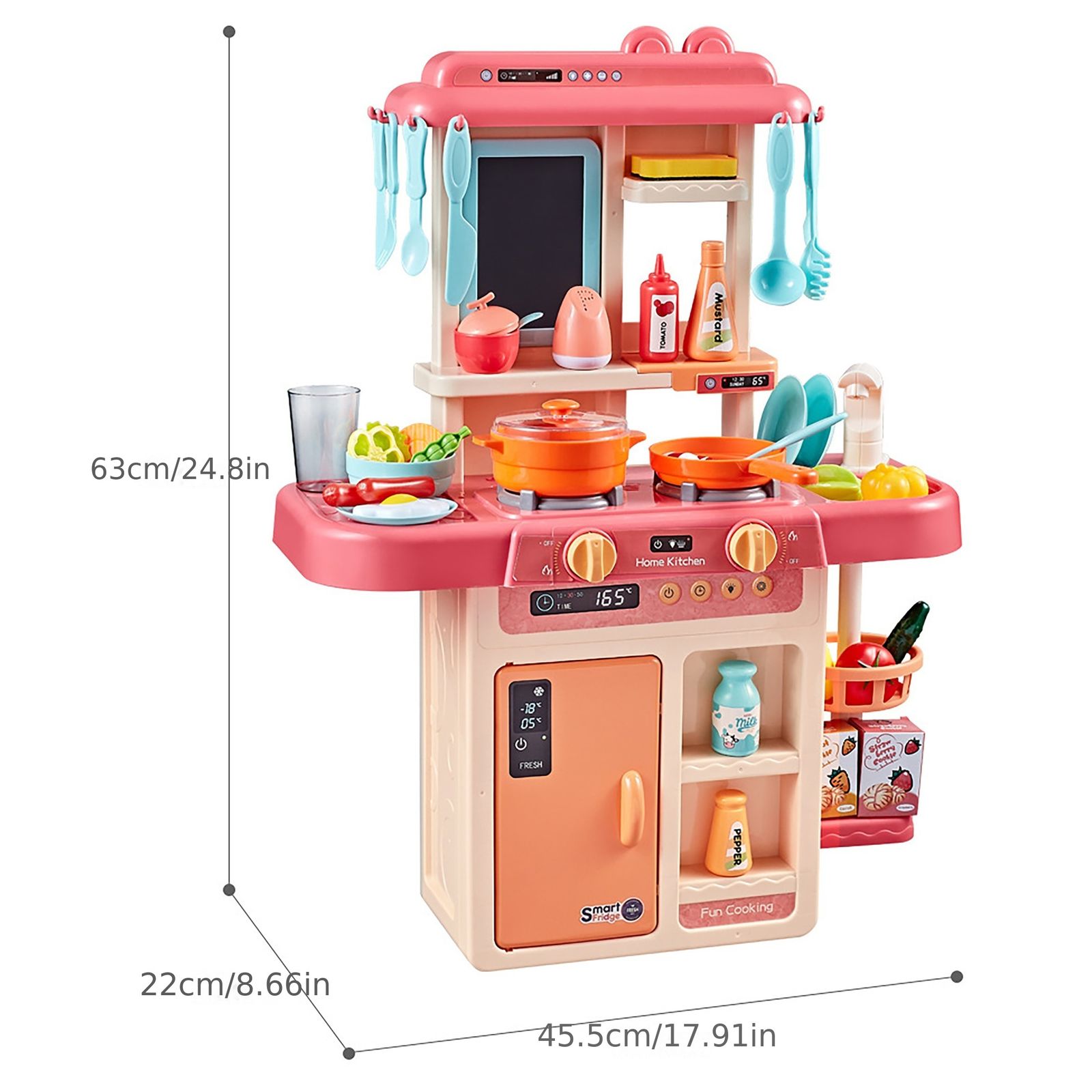 子供用プレイキッチンセット - 4歳から8歳向けリアルな料理＆ベーキングおもちゃ 完璧なクリスマスギフト 電池は含まれていません