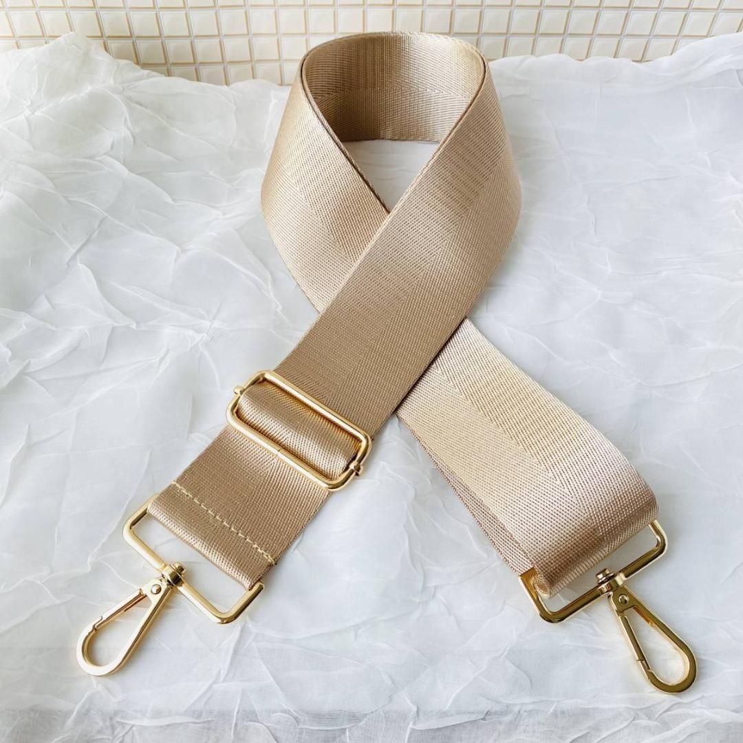 ショルダーストラップ 単品（ベージュ/無地）5cm幅広 ナイロン