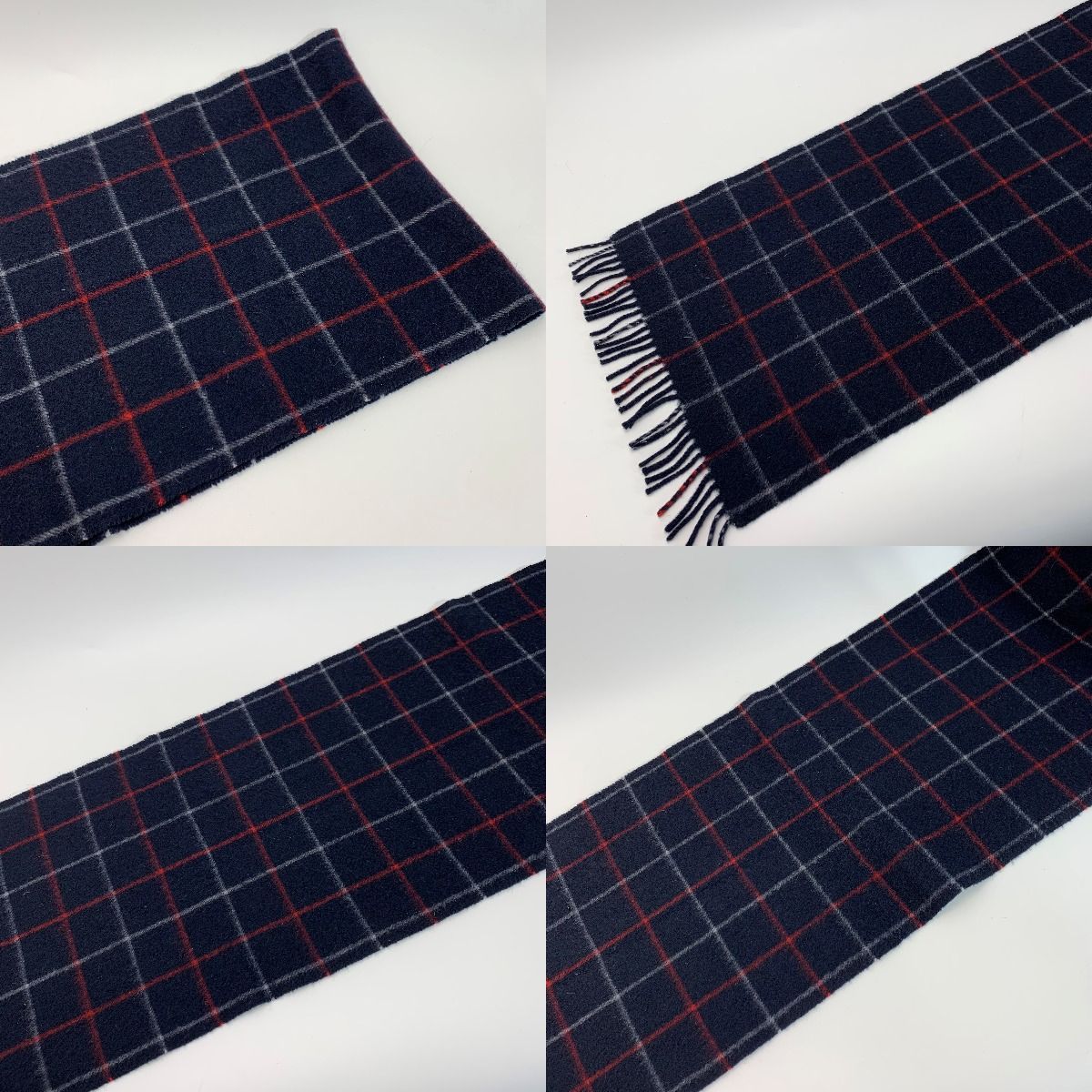 ネイビー カシミアマフラー