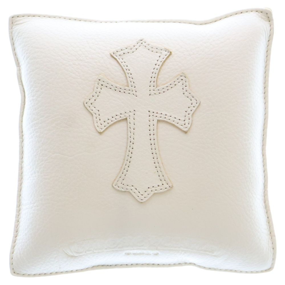 CHROME HEARTS クロムハーツ LEATHER PAPERWEIGHT クロスパッチ付き レザー ペーパーウェイト ホワイト