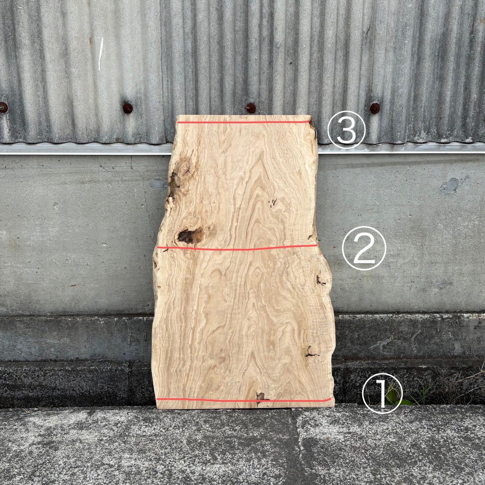 送料込み 一枚板 クリ 栗 無垢材虫食いあり天板テーブルカウンターDIY