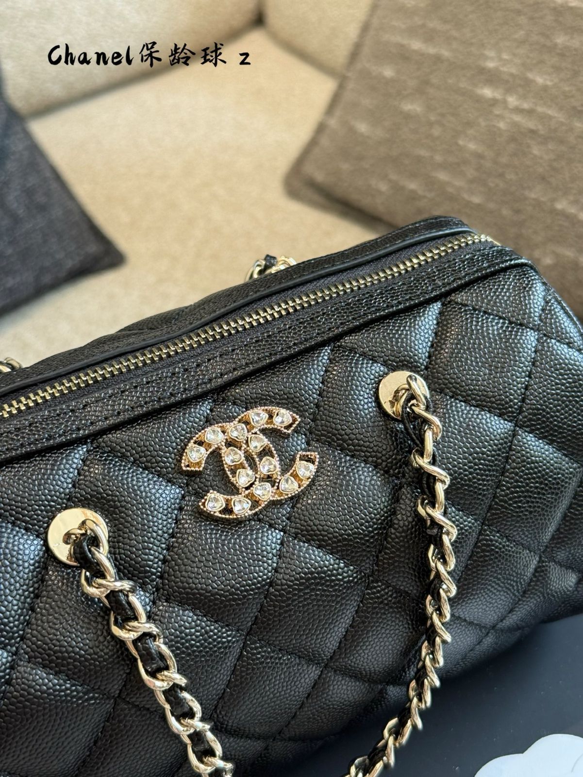今日特価】Chanel 25P ボウリングバッグ ハートラバー