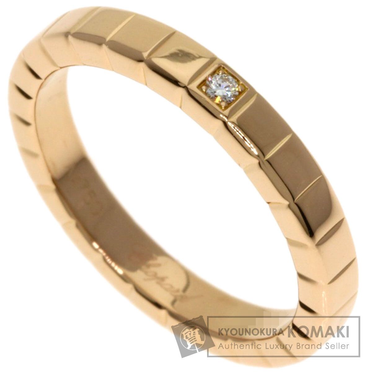 Chopard ショパール アイスキューブ 1P ダイヤモンド リング 指輪 K18PG レディース