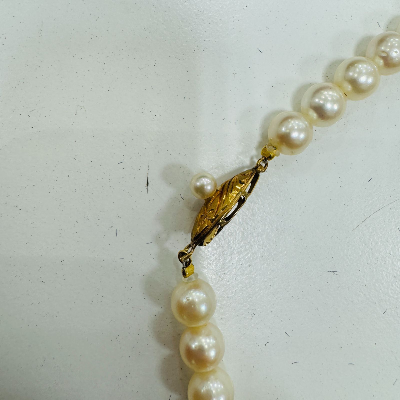 A【ヴィンテージ】パールネックレス 真珠 本真珠 K18 18金  