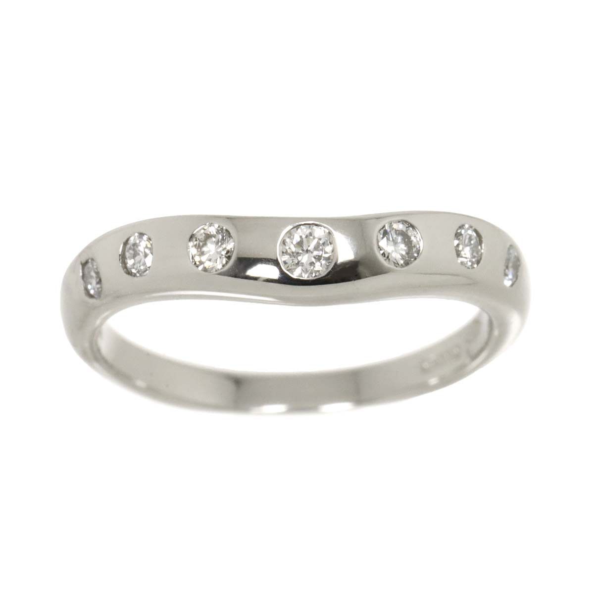 ブルガリ BVLGARI コロナ 7号 リング ダイヤ 7P Pt プラチナ