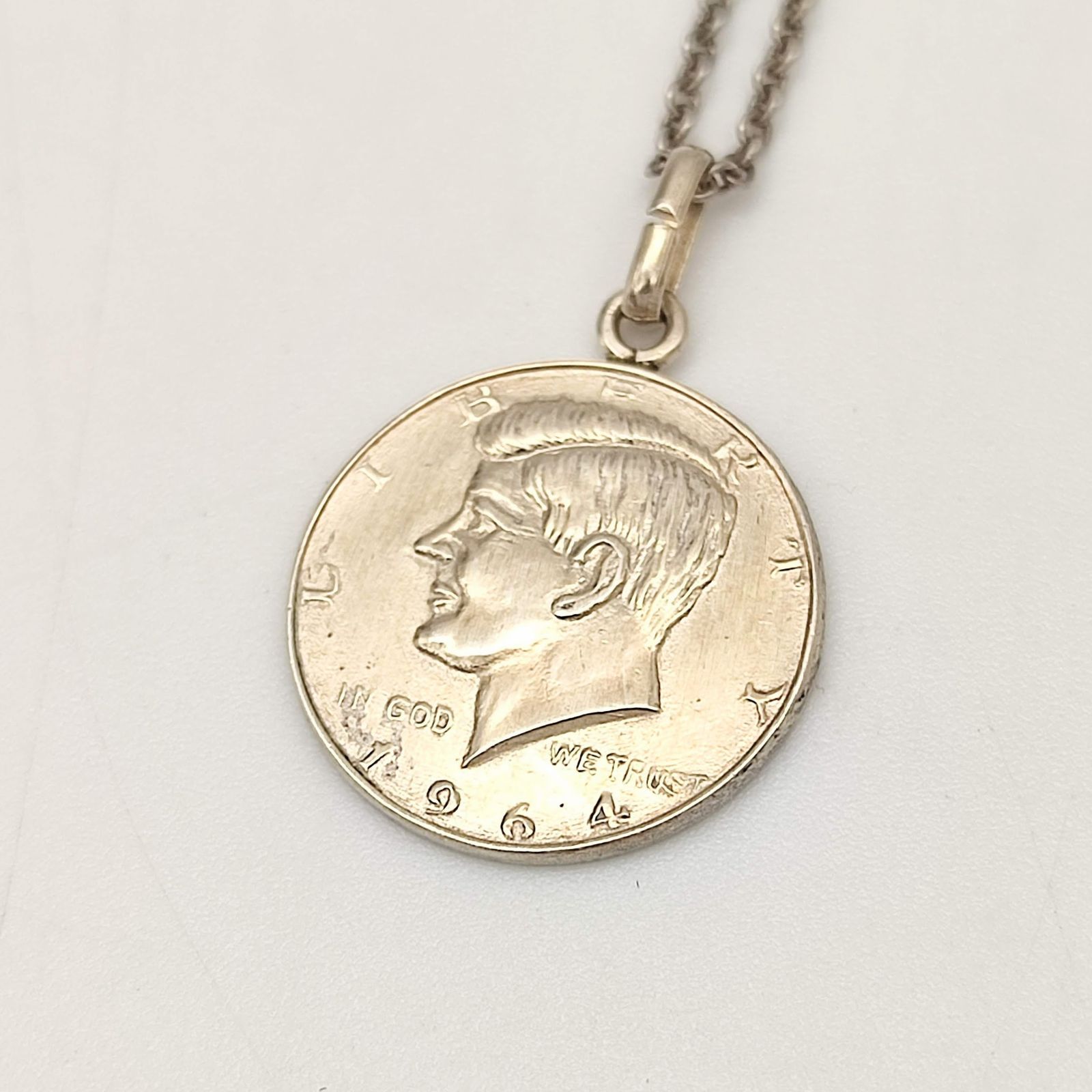 美品】ケネディコインネックレス 1964 ヴィンテージ シルバー925 