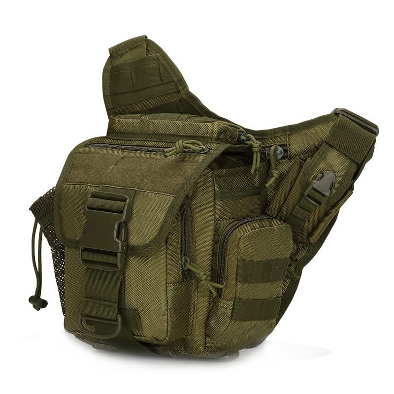 [nanaperi] ショルダーバッグ メッセンジャーバッグ メンズ ショルダー 迷彩 molle 大容量 軽量 釣り アウトドア (GREEN) [グリーン]