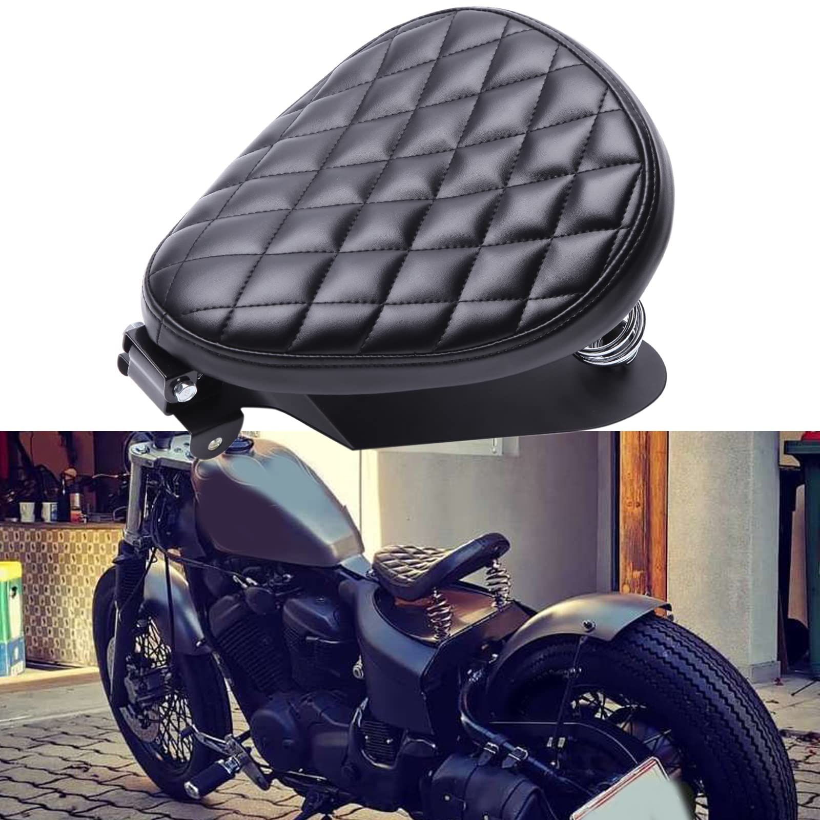 ショベルローライダーで使用　シングルシート　ソロシート ローライダー/S/ST、スポーツグライド ソロシート スムース Drag
