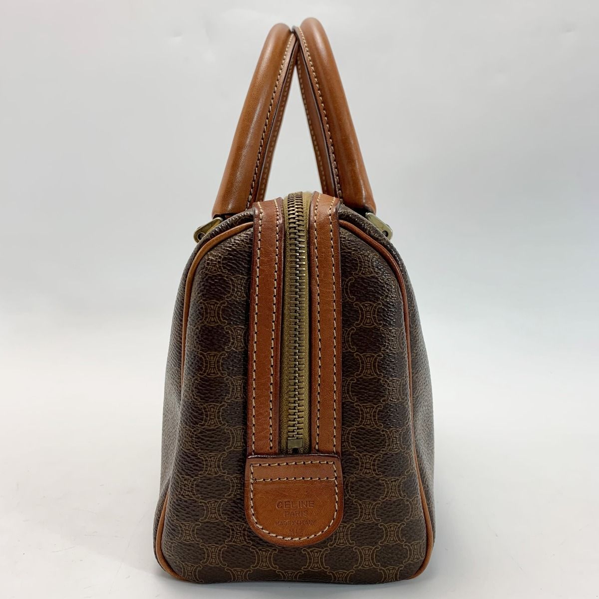 CELINE　セリーヌ　ミニボストンバッグ　マカダム柄　PVCレザー　ブラウン 楽天市場】セリーヌ Celine マカダムライン ミニボストンバッグ