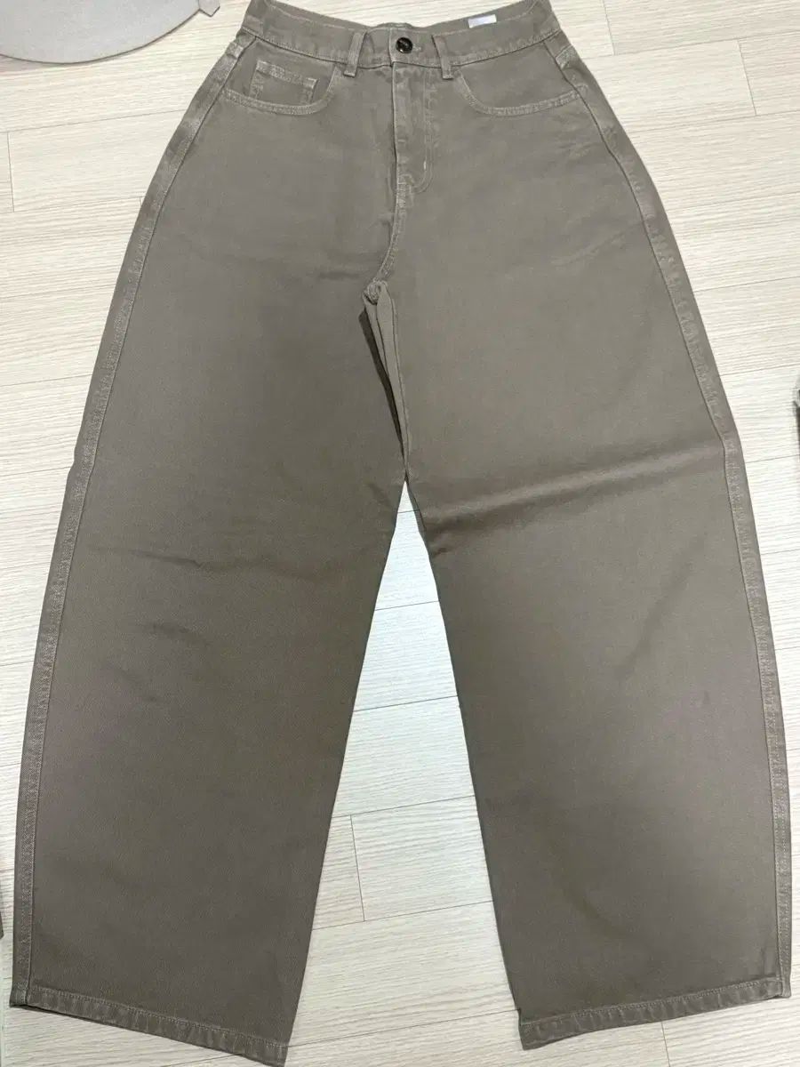 NOIRER FOR WOMAN ノイアーフォーウーマン コットン 死にかけている 曲線 デニム パンツ 茶色