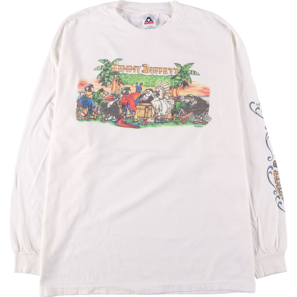 古着 00年代 アルスタイル ALSTYLE Jimmy Buffett ジミー バフェット ロンT バンドTシャツ バンT メンズXL相当|eaa549208