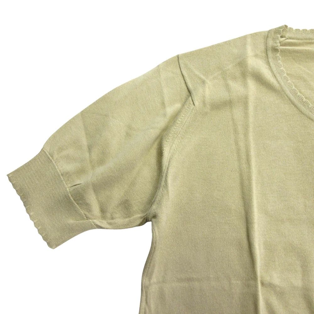 良品 90s JOHN SMEDLEY ジョン スメドレー スカラップ ニット セーター 半袖 カットソー オールド ヴィンテージ ベージュ レディース 古着 中古 良品 90s JOHN SMEDLEY ジョン スメドレー スカラップ ニット
