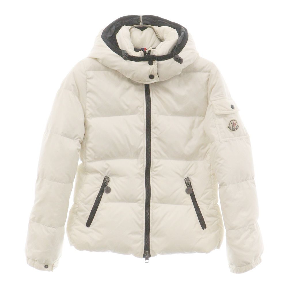MONCLER モンクレール アームワッペン付きジップアップダウンジャケット ホワイト キッズ