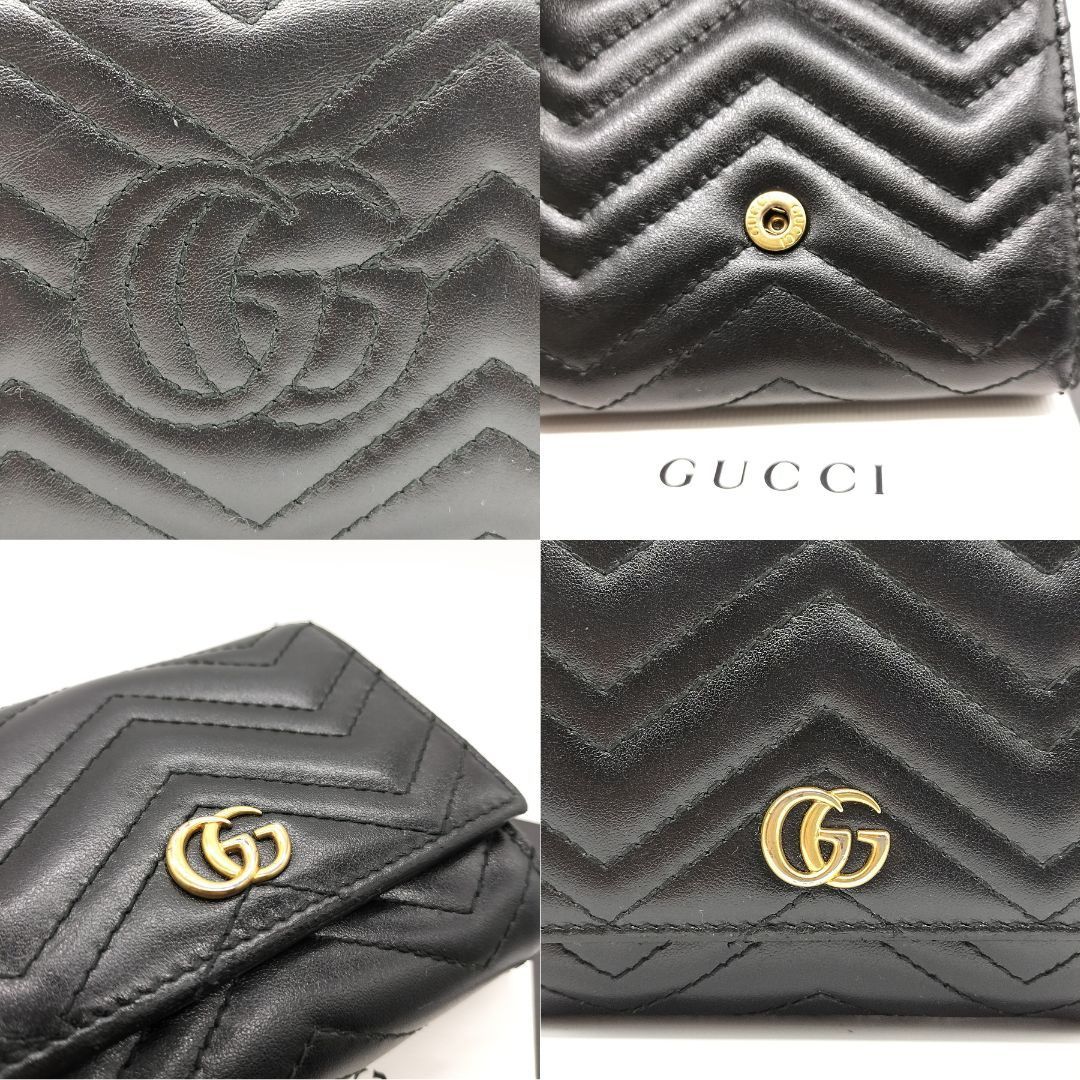 エレガントな佇まい✨】 GUCCI グッチ 三つ折り財布 GGマーモント