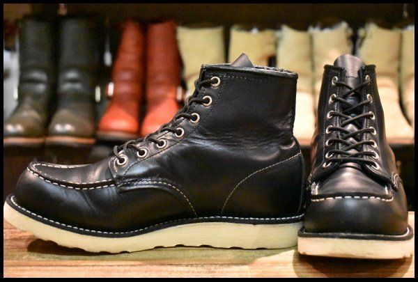 【8E 良品 犬タグ復刻 19年】レッドウィング 8179 アイリッシュセッター 黒 ブラッククローム 編み上げ ブーツ redwing HOPESMORE【FC013】