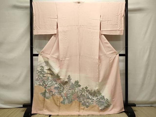 平和屋着物○上質な紬 更紗花間道 正絹 逸品 AAAX0568zg