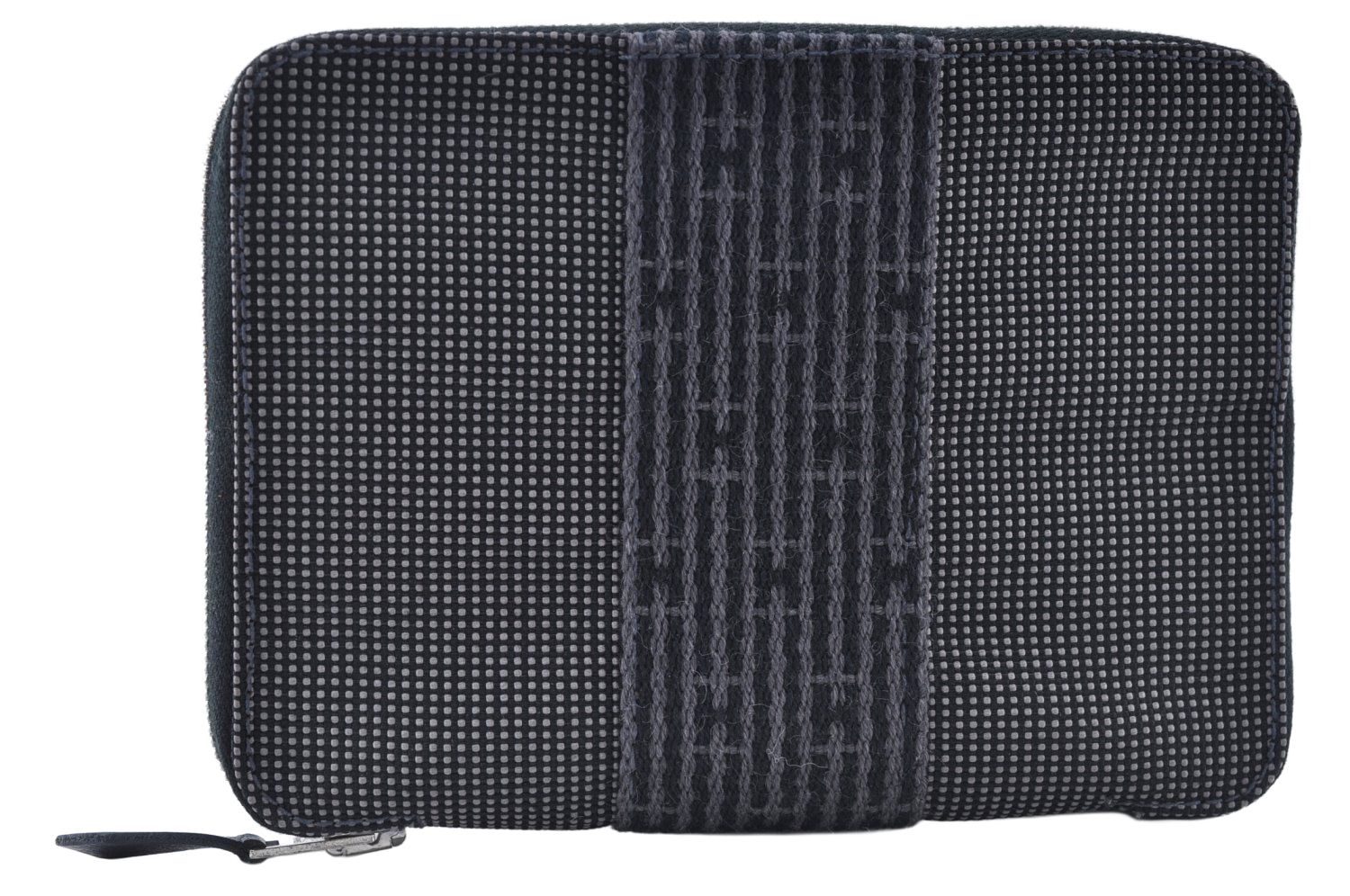 HERMES エルメス エールライン 二つ折り財布 財布 ナイロン グレー ジャンク L2133