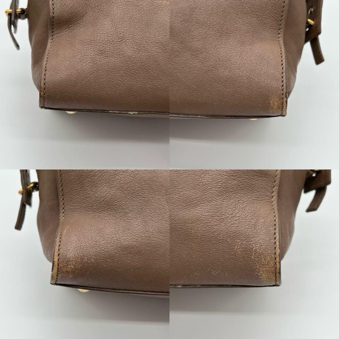 良品】YvessaintLaurent カバスシック ハンドバッグ ブラウン