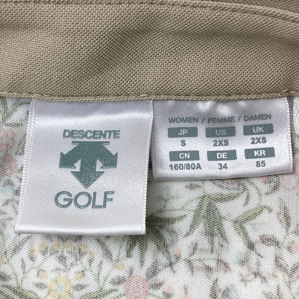 サイズ：S DESCENTE GOLF デサントゴルフ  ノースリーブ ワンピース ボタニカル 小花 総柄 ホワイト系 [240101504002] ゴルフウェア レディース ストスト サイズ：S DESCENTE GOLF デサントゴルフ ノースリーブ