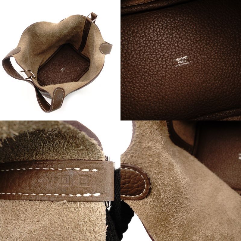 エルメス HERMES ピコタン ロック PM エトゥープ ハンドバッグ □R
