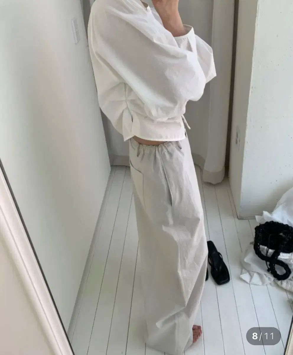 マレ ムード 曲線 パンツ バンディング ワイド