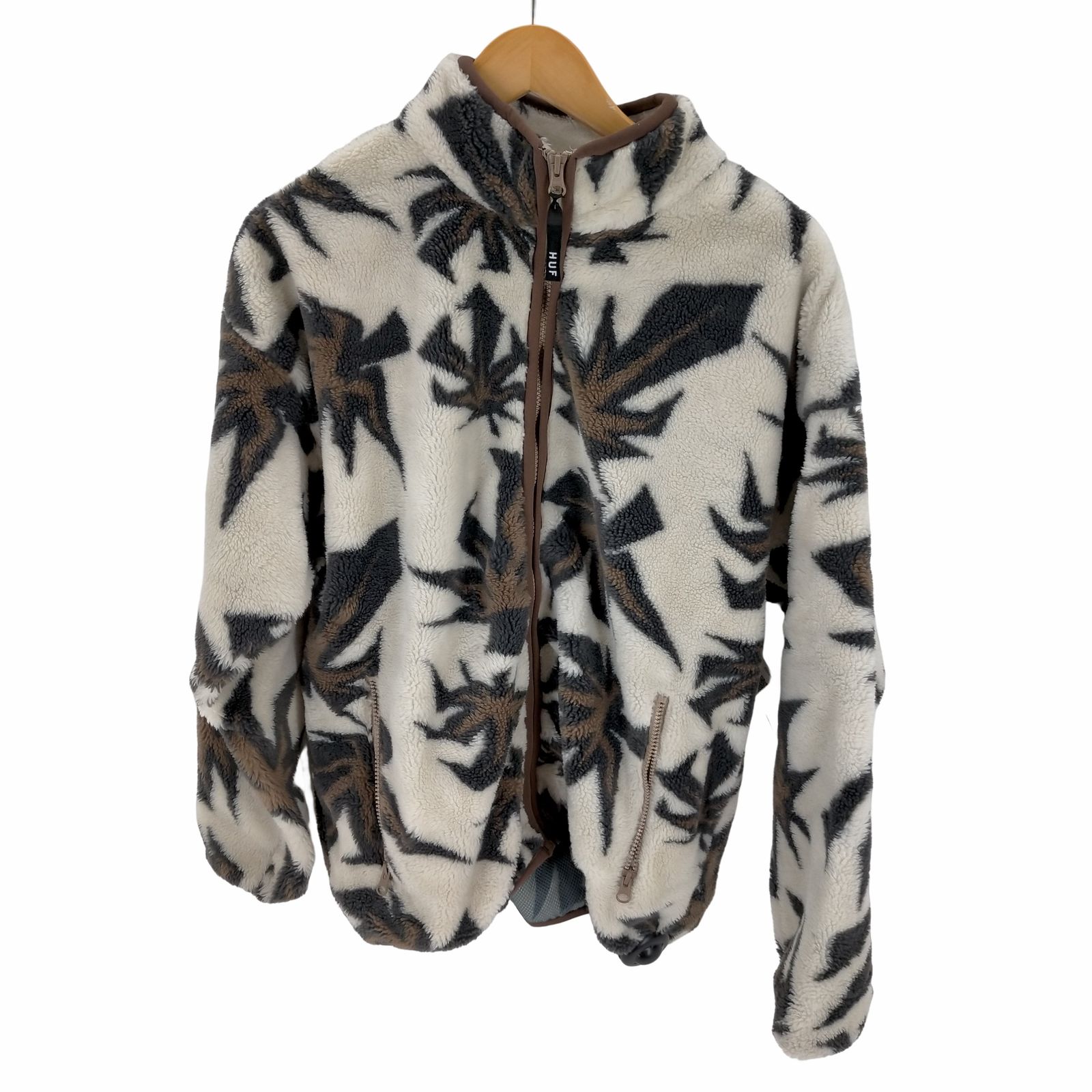 ハフ HUF LOWELL JACQUARD SHERPA ZIP FLEECE メンズ JPN：S 