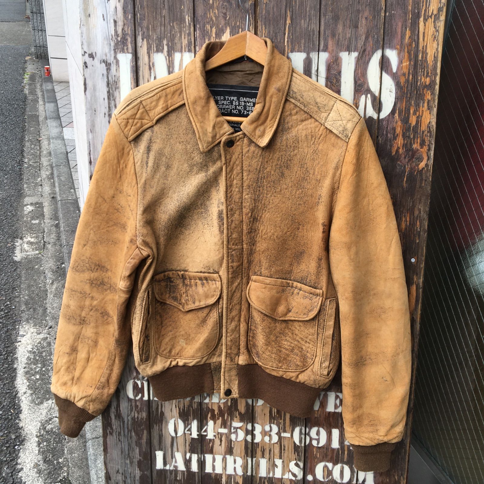 80s Vintage Schott A-2 Leather Jacket ショット ビンテージ フライト 