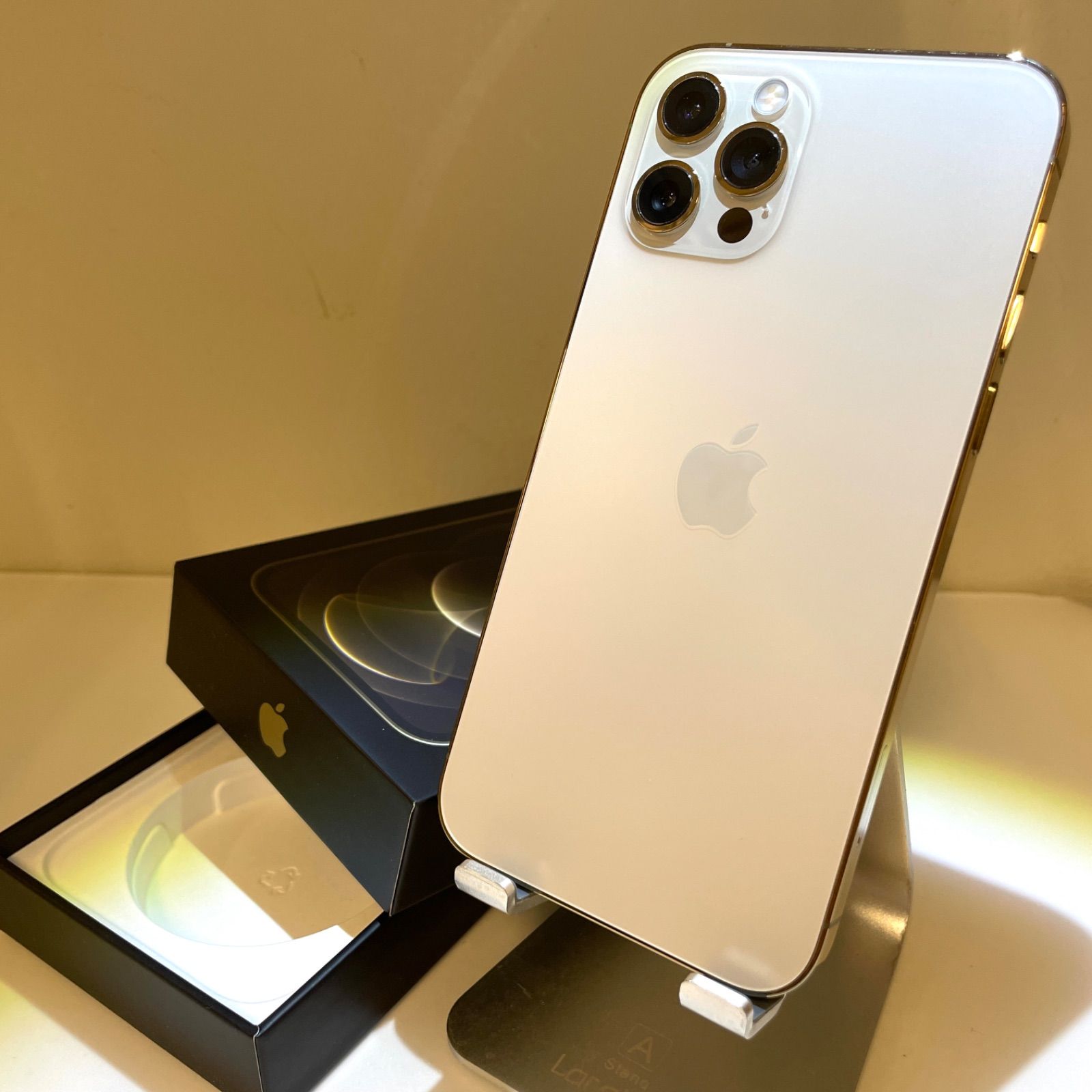 ジャンク iPhone12 Pro 128GB ゴールド SIMフリースマホ/家電/カメラ 