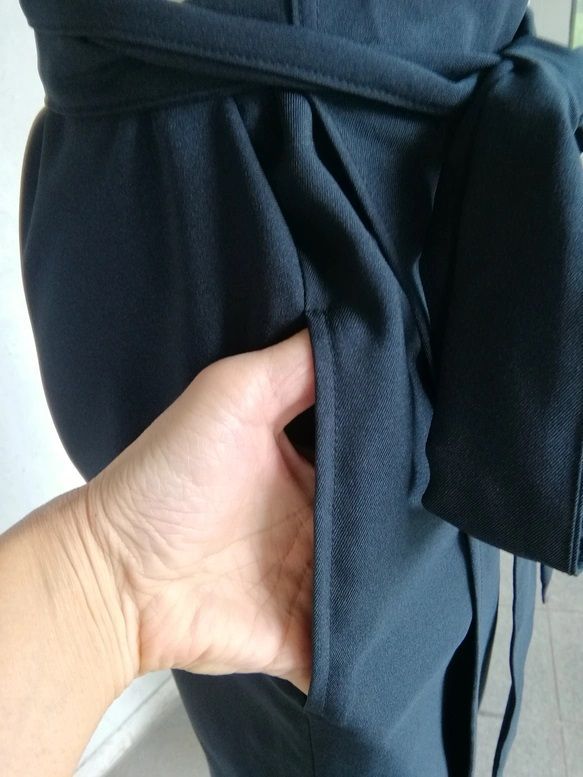  7 L 10 マットストレッチツイル 濃紺 茶道お稽古用エプロン羽織って着るウエストリボン127100-21-3 エプロン エプロン 三角巾