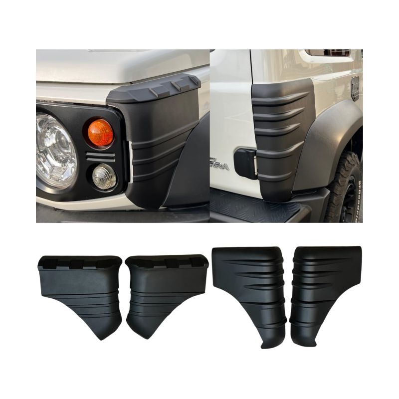 スズキ ジムニー JB64 JB74 JC74 JB74XL 対応 黒武士風 フェンダーコーナーカバー 外装 ドレスアップ 3ドア|5ドア 両対応 サイドプロテクター 2018年以降対応