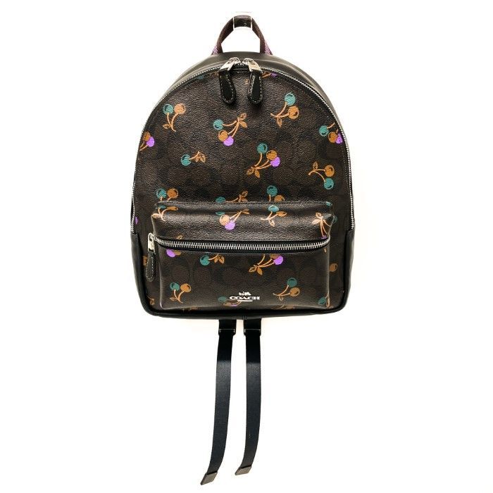 コーチ COACH リュック レザー PVC シグネチャー チェリー柄 バック  