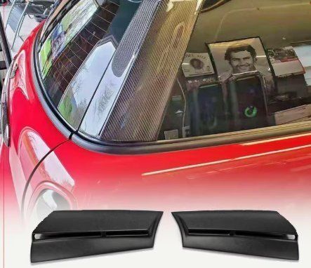 BMW ミニ クーパー R56 用 DUELL AG スタイル Cピラーカバー リアウィンドウガーニッシュ -FRP製 未塗装