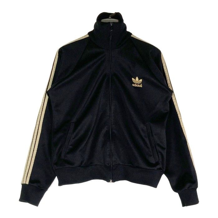 ADIDAS アディダス ジャージ トラックジャケット MUSAジップ ブラック×ゴールド sizeM