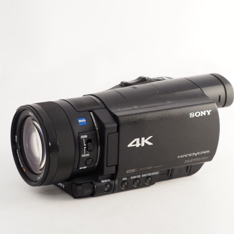 SONY ソニー ビデオカメラ Handycam FDR-AX100 4K 光学12倍 ブラック 海外言語対応モデル