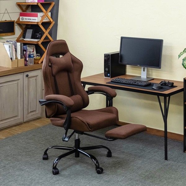 ファブリックゲーミングチェア BE_BL_DBR_GR