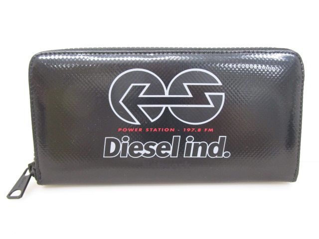 ☆美品☆ DIESELディーゼル 財布　ウォレット　ラウンドジップ　ブラック ディーゼル 財布 DIESEL ラウンドファスナー 長財布 メンズ