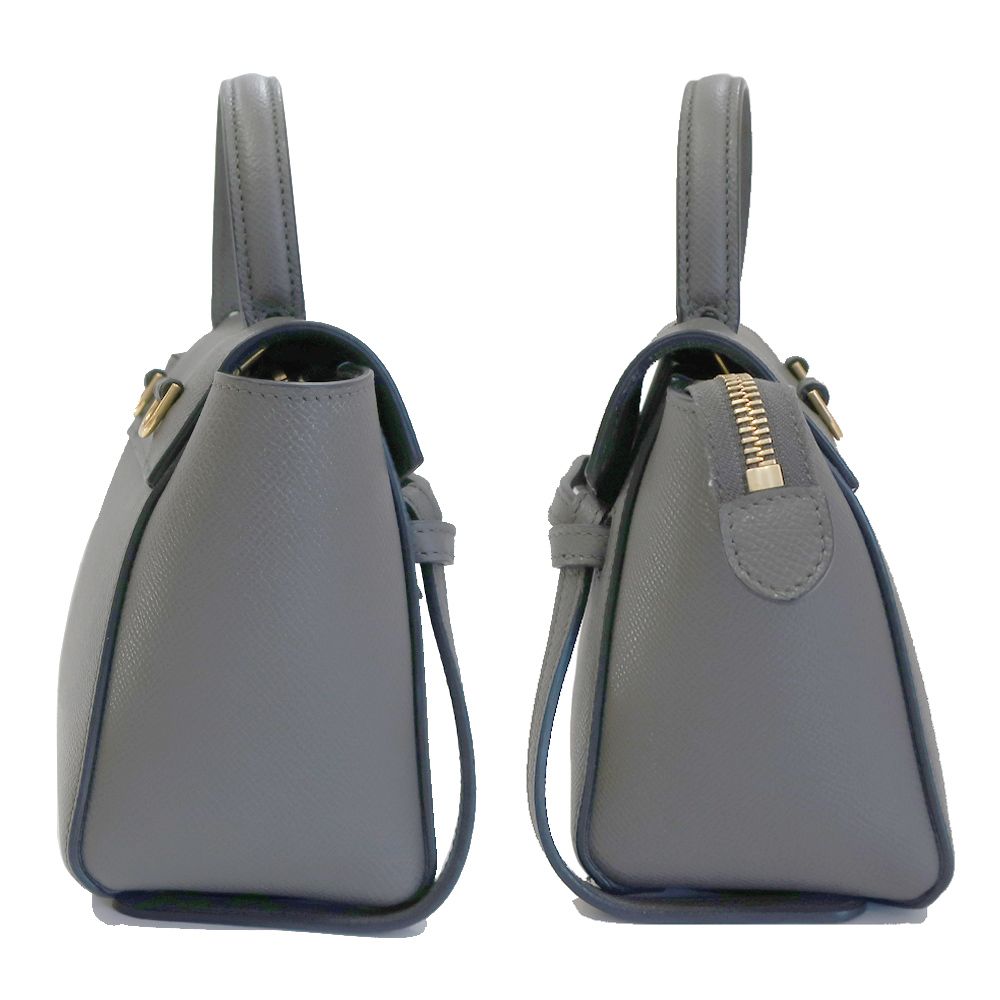 CELINE ベルトバッグ pico グレー □CELINE□ ピコ ベルトバッグ / ショルダーバッグ カーフスキン