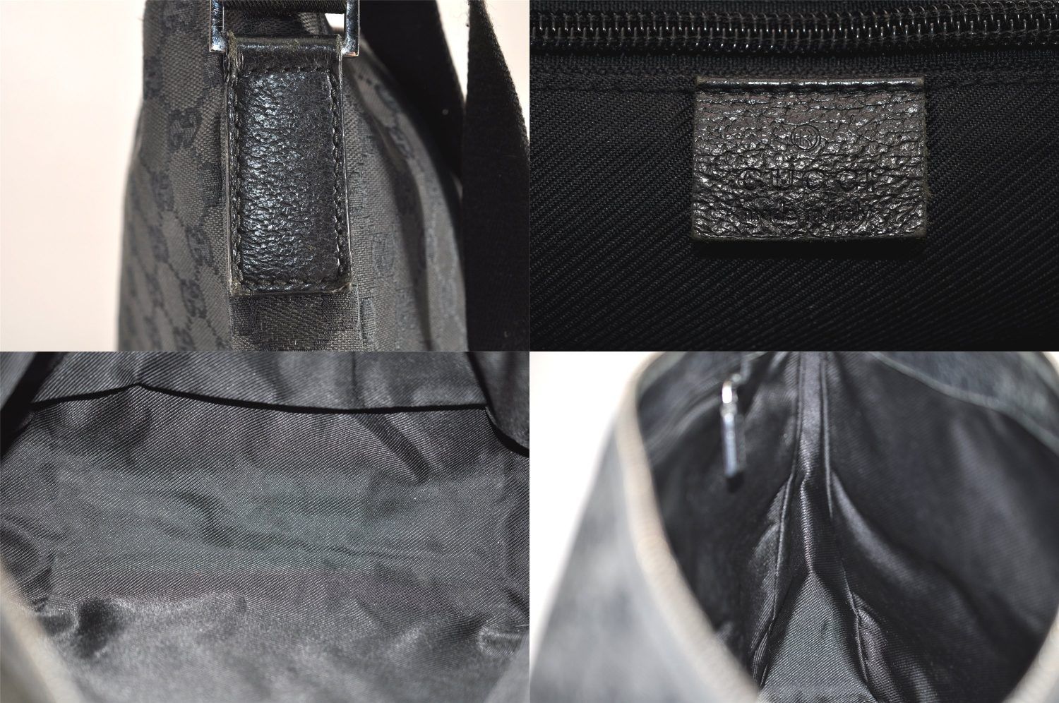 Gucci ブラックレザー ショルダーバッグ GUCCI ブラック レザー ショルダーバッグ
