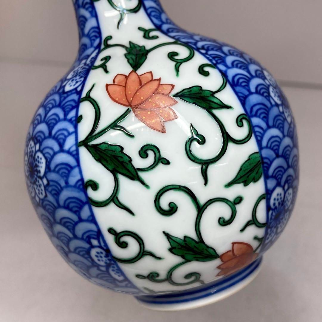 飛騨高山 渋草 名工芳國作 染赤花文花挿 共箱 高さ15㎝ 東Y5-0630 NEXPOTALLINN_EU