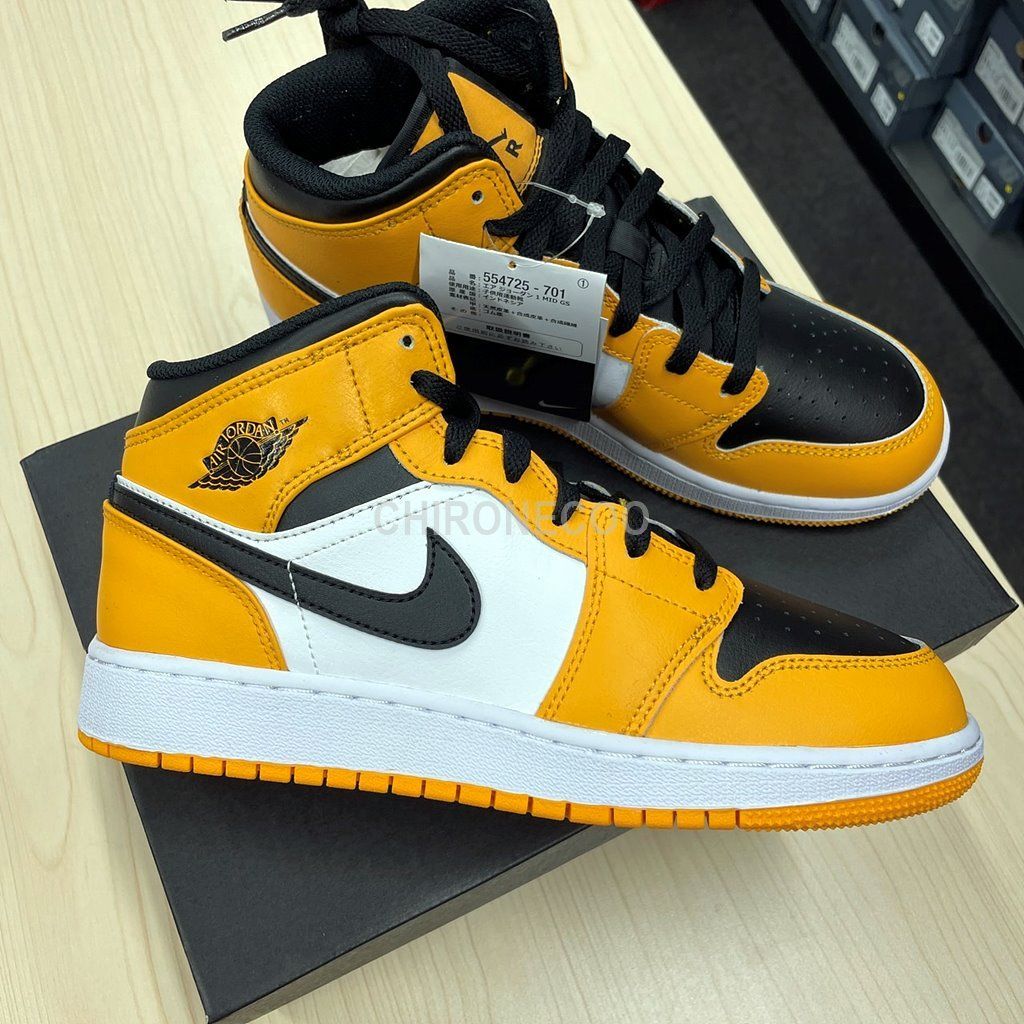 24.5cm NIKE AIR JORDAN 1 MID GS TAXI ジョーダン1 - メルカリShops