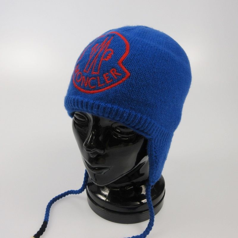 モンクレール　BERRETTO TRICOT KNITTED CAP 最終値下げ Moncler BERRETTO TRICOT Wool Beanie Ribbed NAVY BLUE SMALL