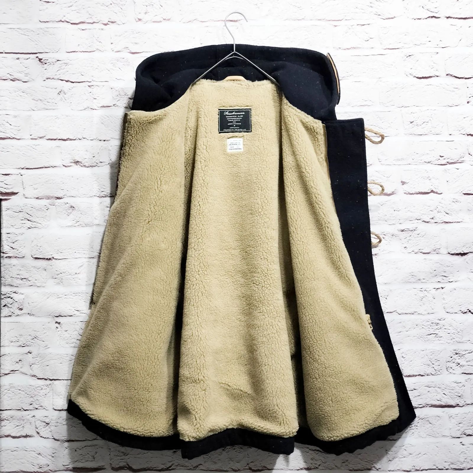 【日本製】Anachronorm ボーダー ドット柄 ダッフルコート 日本製】Anachronorm ボーダー ドット柄 ダッフルコート - メルカリ