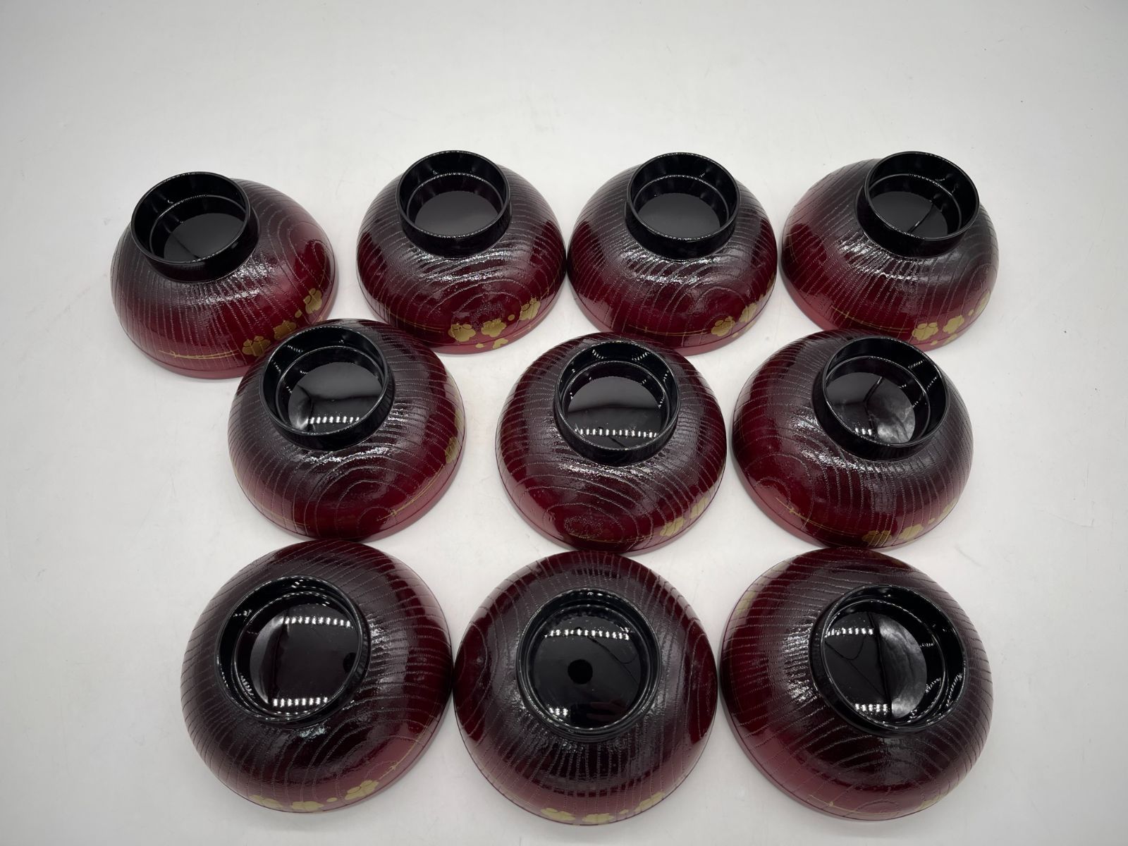 Shaddy 和風漆器 会津塗り漆器 汁椀 10個セット 527-24 お椀