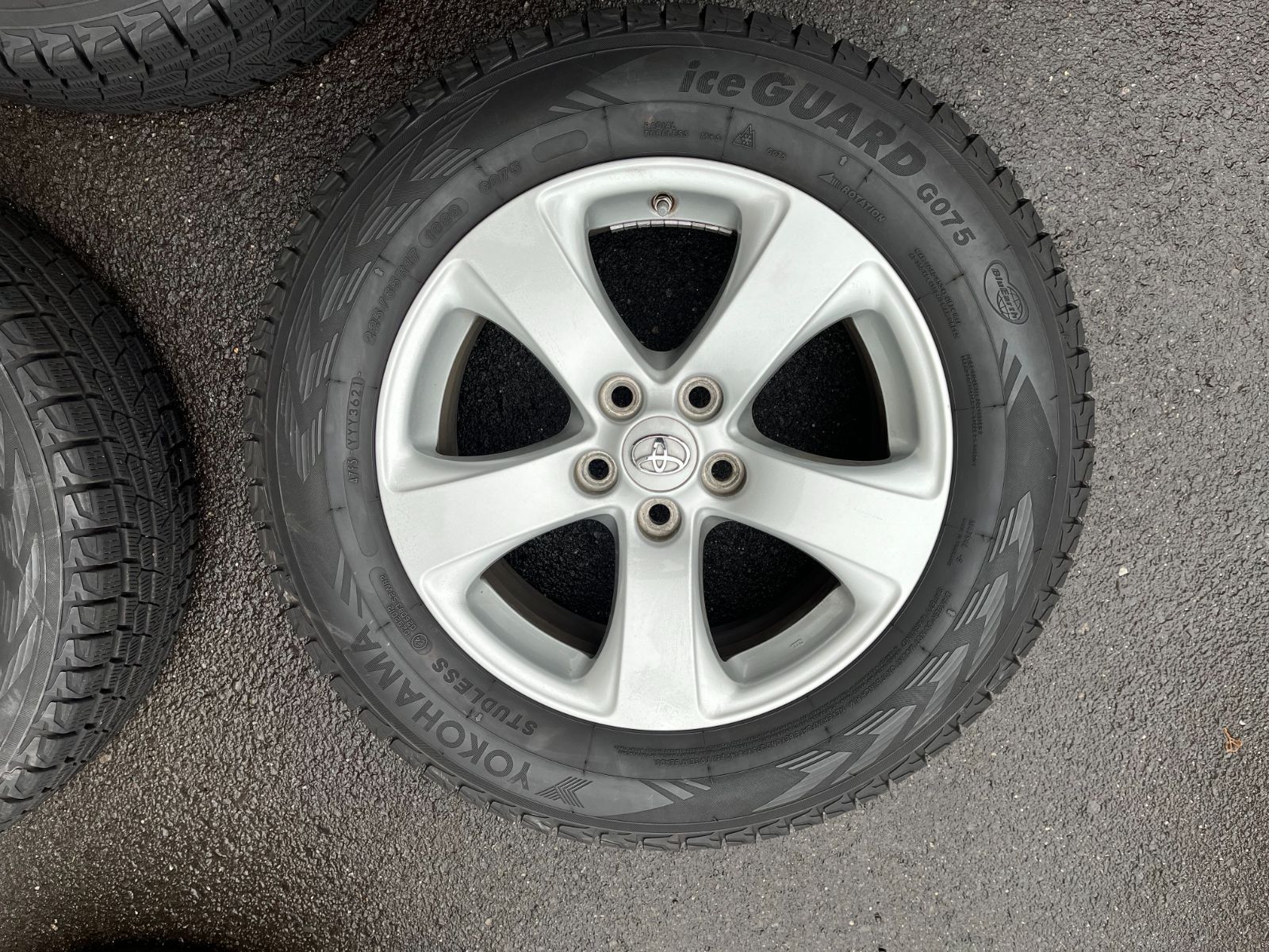 米トヨタ シエナ 純正ホイール スタッドレスタイヤ 4本セット US