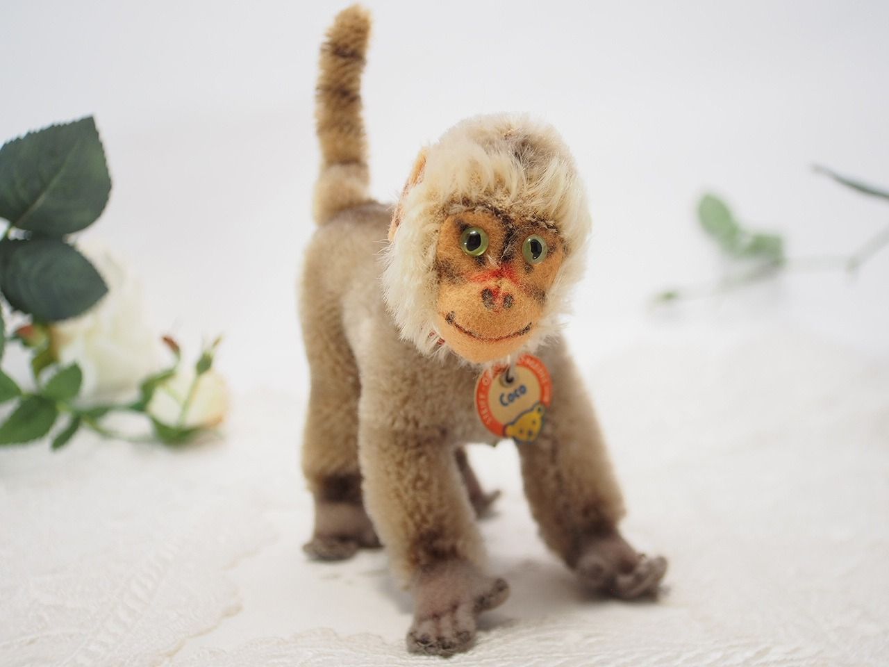 ヴィンテージ シュタイフ ヒヒ Baboon Coco 送料無料☆シュタイフ☆Baboon Coco 14cm オールID's完品☆ヒヒ