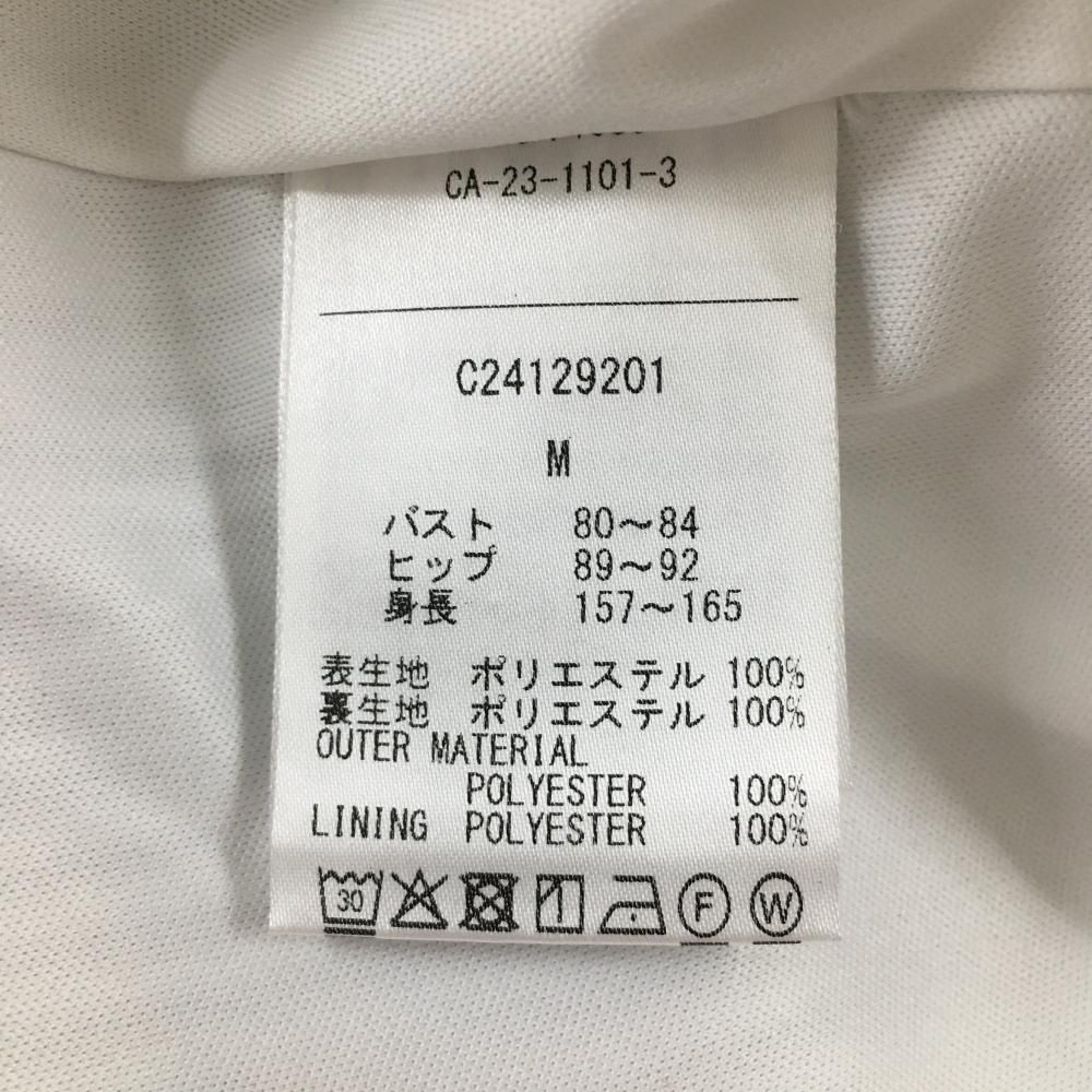 超美品】キャロウェイ 半袖ポロワンピース グレー×白 ストライプ