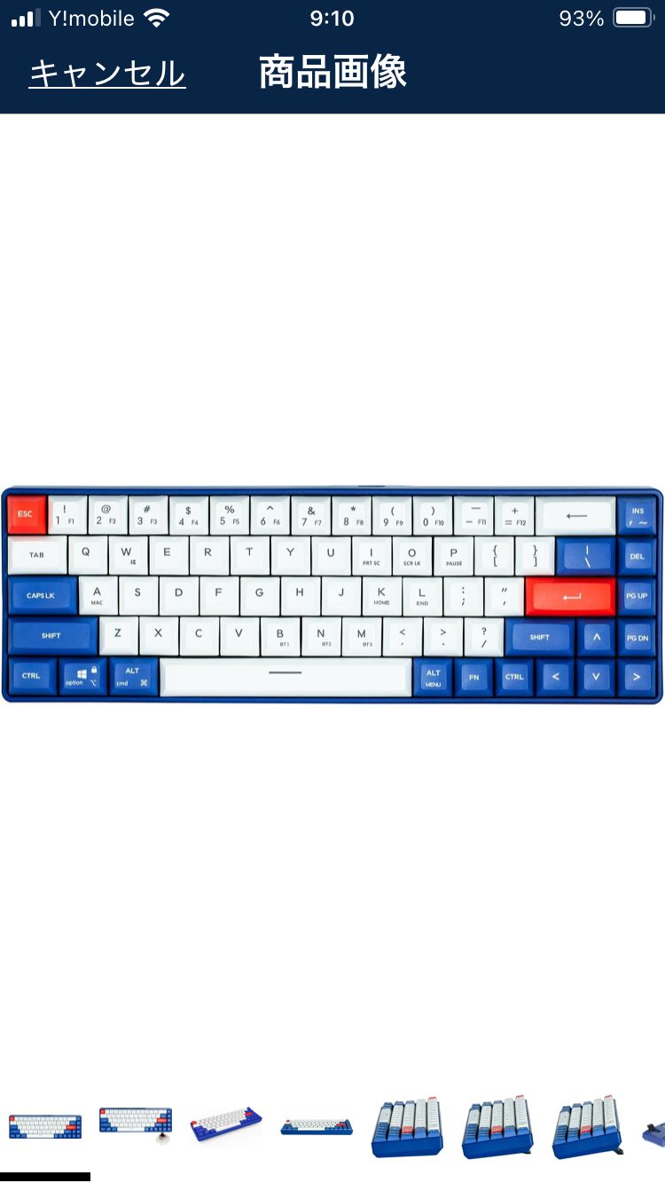ZALMAN ザルマン K610 茶軸|ブルー コンパクト ゲーミングキーボード ZM-K610 BLN