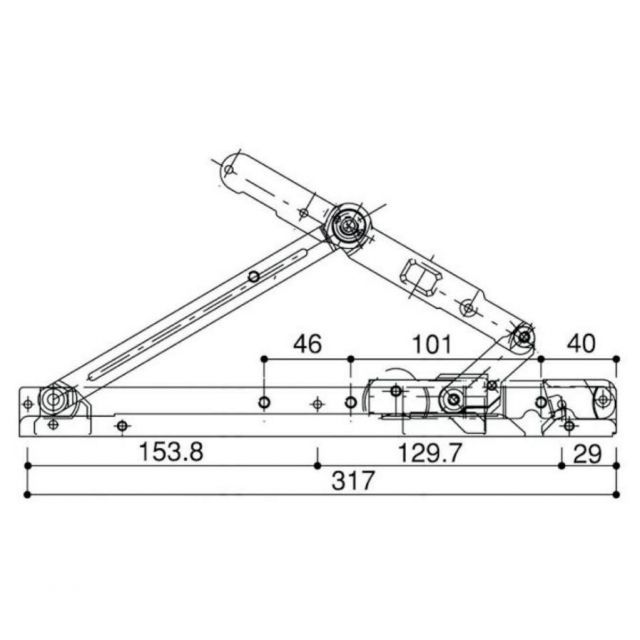 横すべり出しヒンジ 4バーヒンジ 1個入り HH-3K-14506 HH-3K-14507 交換用 部品 YKK AP