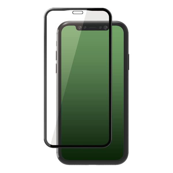 エレコム PM-A19DFLGFRBK iPhone 11 Pro Max用フルカバーガラスフィルム/フレーム付/ブラック 